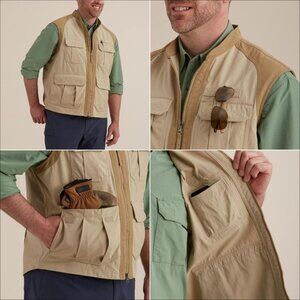 Men's Duluth Trading Dry on the Fly Vest-9 Pocket Vest-Carry On-Size L/TALL